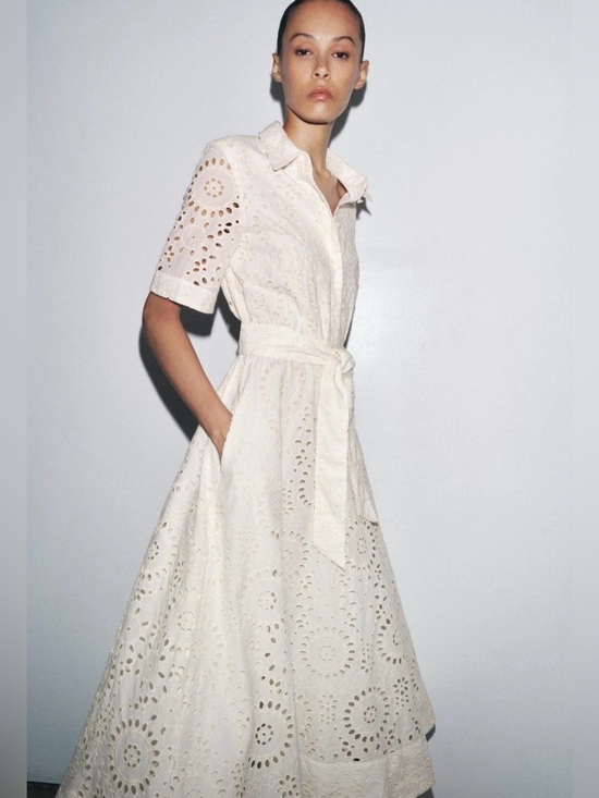 Zara Dresses & Skirts - Zara white embroidery dr